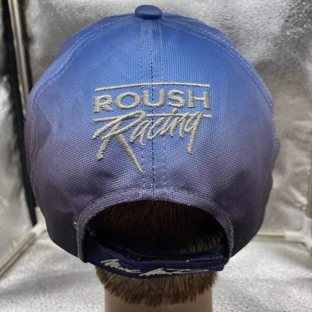 Vintage Mark Martin Nascar‎ Hat H3 Sportgear Roush Racing Pin Men OS Blue